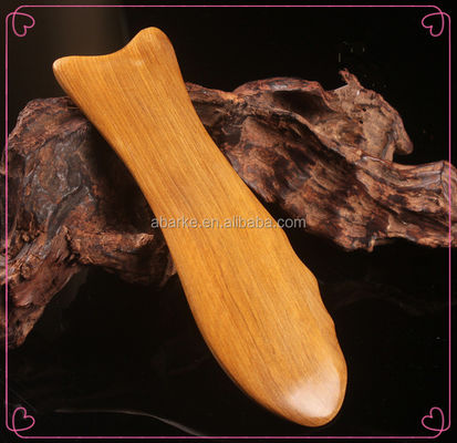 140*45mm Wooden Fish Shaped Gua Sha Tool Perfect for Massage and Detoxification