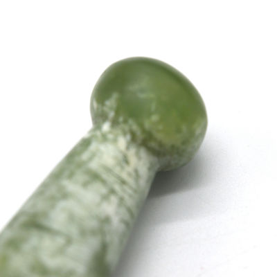 Gua Sha Massage Point Acupressure Guasha Massager Sticker Hand Made Natural Green Jade Massage Stick For Foot Properties
