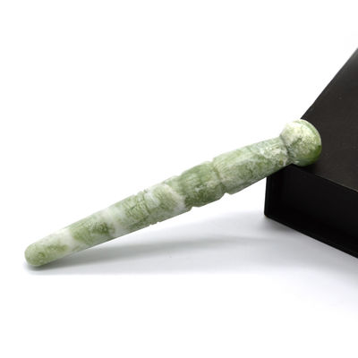 Gua Sha Massage Point Acupressure Guasha Massager Sticker Hand Made Natural Green Jade Massage Stick For Foot Properties
