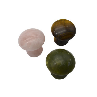 40mm Height 30mm Diameter Rose Quartz Mushroom Shaped Gua Sha Massage Stones