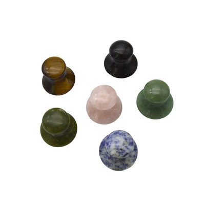 40mm Height 30mm Diameter Rose Quartz Mushroom Shaped Gua Sha Massage Stones