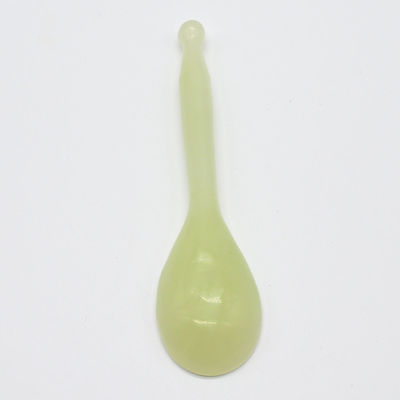 Body Care Xiuyan Jade Gua Sha Massage Tool Green Spoon-shape Guasha Scarping Tool for Health and Wellness