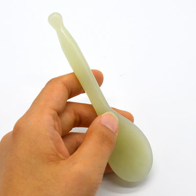 Body Care Xiuyan Jade Gua Sha Massage Tool Green Spoon-shape Guasha Scarping Tool for Health and Wellness