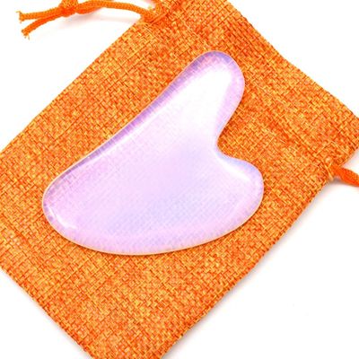 Technical Polished Opal Stone Gua Sha Scraping Massager for Skin Care and Detoxification