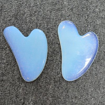 Technical Polished Opal Stone Gua Sha Scraping Massager for Skin Care and Detoxification