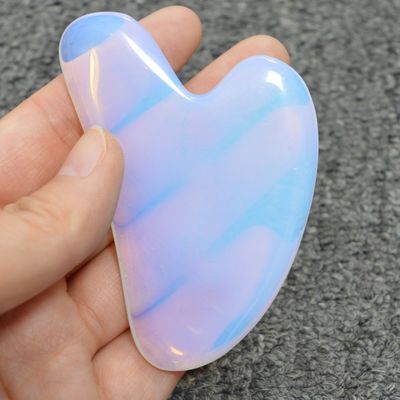 Technical Polished Opal Stone Gua Sha Scraping Massager for Skin Care and Detoxification