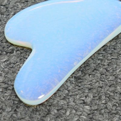 Technical Polished Opal Stone Gua Sha Scraping Massager for Skin Care and Detoxification