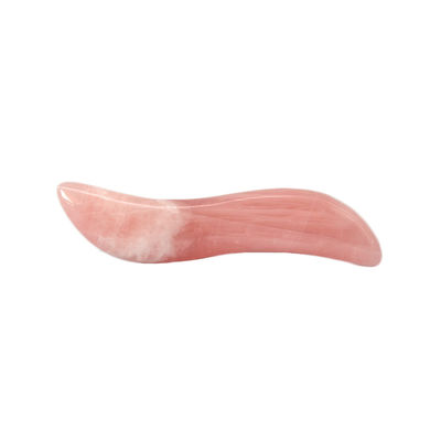 Polished Rose Quartz Gua Sha Massage Stick 110mm Length for Facial Eye and Acupuncture Point Treatment