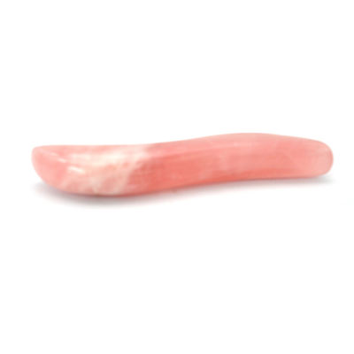Polished Rose Quartz Gua Sha Massage Stick 110mm Length for Facial Eye and Acupuncture Point Treatment
