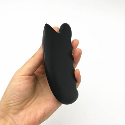 OEM ODM Natural Black Therapy Bian Stone Guasha Tools Scrapting Massage Gua Sha For Body 11.5*6*0.8cm
