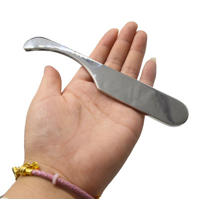 15.5*2.5cm Silver Gua ShaScraping Massage Board Body Guasha Massage Tool Stainless Steel Scraping Tools for Pain Relief