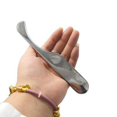 15.5*2.5cm Silver Gua ShaScraping Massage Board Body Guasha Massage Tool Stainless Steel Scraping Tools for Pain Relief