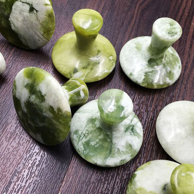 Massager Properties Green Mushroom Shaped Jade Scraping Gua Sha Tool for Body Massage and Beauty