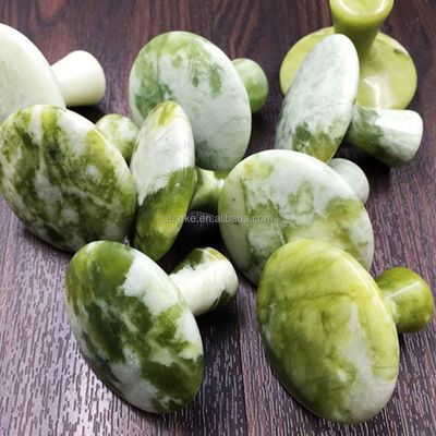 Massager Properties Green Mushroom Shaped Jade Scraping Gua Sha Tool for Body Massage and Beauty