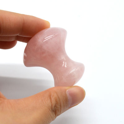 MM Size Rose Quartz Massage Stone Hot Mushroom Shape Stone Massage Kit for Spa and Beauty OEM