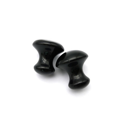 2024 Natural Black Obsidian Mushroom Guasha Beauty Massage Gua Sha Stone For Face Body Mode No ABK-59