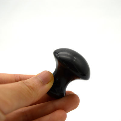 2024 Natural Black Obsidian Mushroom Guasha Beauty Massage Gua Sha Stone For Face Body Mode No ABK-59