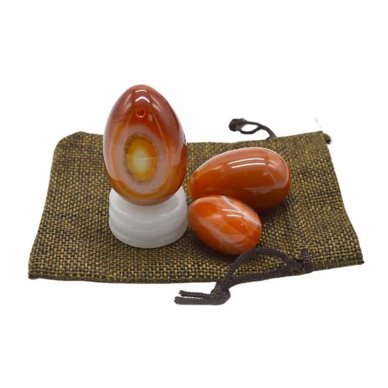 2024 Carnelian Yoni Egg Red Agate Jade Egg for Vaginal Firming Exercise Massage Therapy