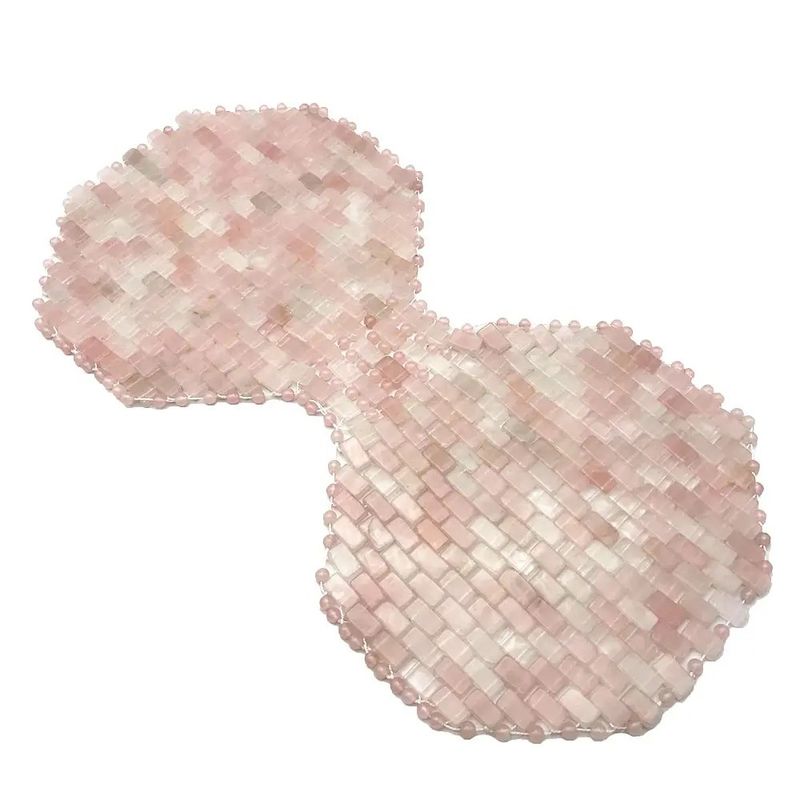 Hot or Cold Using Stone Eye Mask Natural Gemstone Jade Sleep Mask for Anti-Aging Rose Quartz Breast Mask