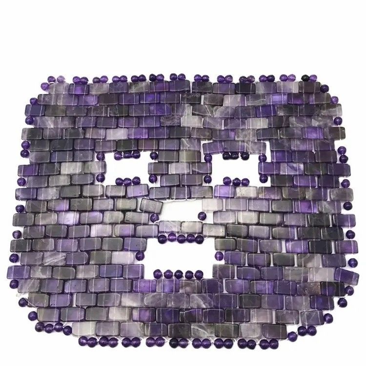 Health and Wellness Technology Polished Amethyst Goddess Jade Stone Mask for Natural Beauty 2024