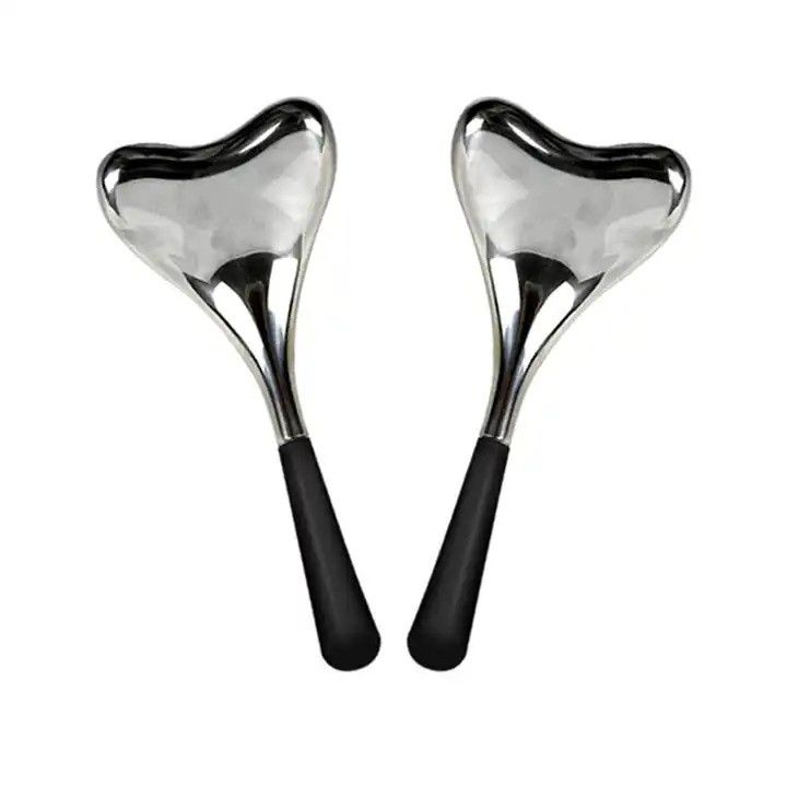Stainless Steel Cooling Facial Ice Globes for Face Beauty Luxury Gold/Silver Cryo Globes