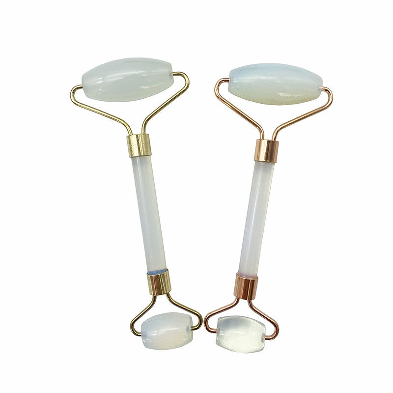 Jade Guasha Roller Tools Opal Jade Facial Roller Gua Sha Massager for Face and Eyes Puffiness Relief Reducing Skin Wrinkle