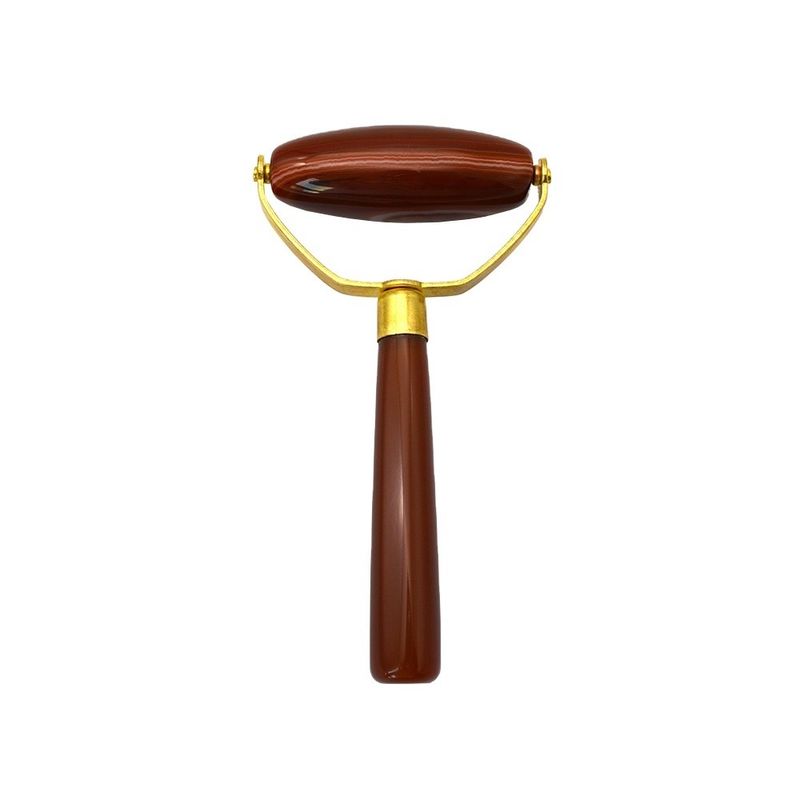 Agate Face Gua Sha Roller Body Skin Care Stone Facial Massager for Women to Relieve Stress and Eye Puffiness