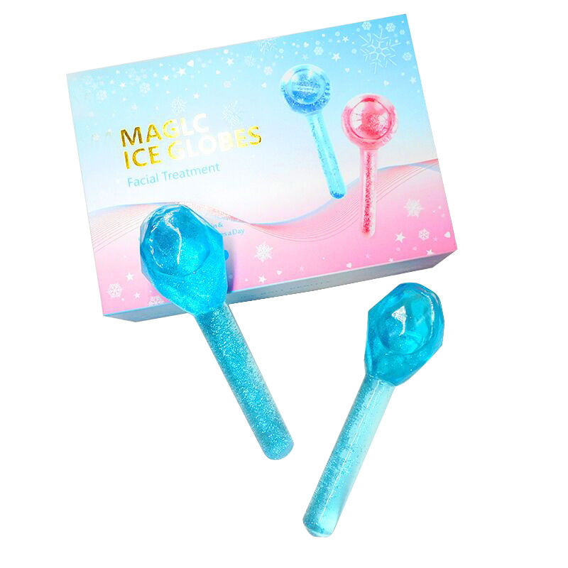 Cold Face Globes Ice Balls Facial Massager for Puffy Eyes and Dark Circles Diamond Shape Logo Customized Logo Availabled