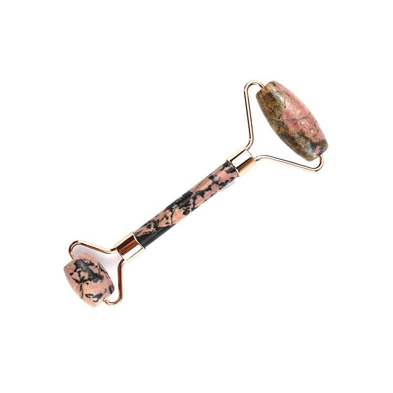 Facial Massager Rhodonite Stone Jade Roller Gua Sha for Muscle Massage Anti-aging 100% Natural Gemstone Custom Logo Home