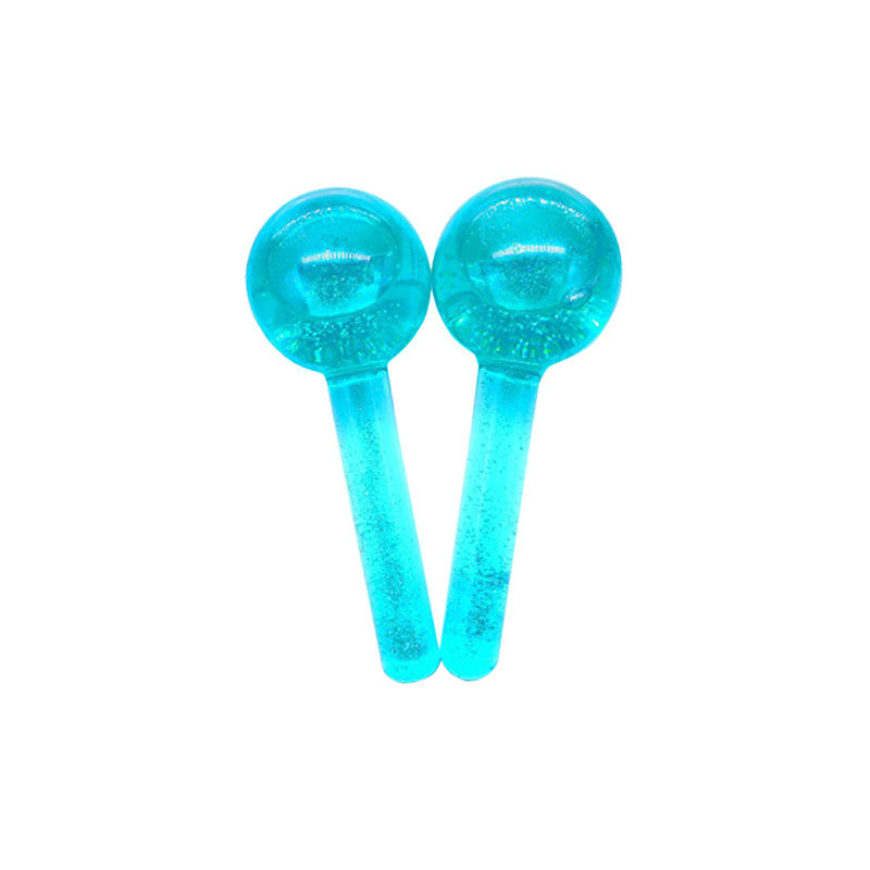 Anti-Ageing Facial Massage Tool Ice Globes Glitters for Cooling Face Neck and Eyes Tighten Skin Borosilicate Glass
