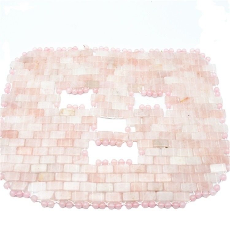 Customized Logo Natural Beauty Jade Stone Mask Pink Rose Quartz Goddess Face Mask Facial Mask