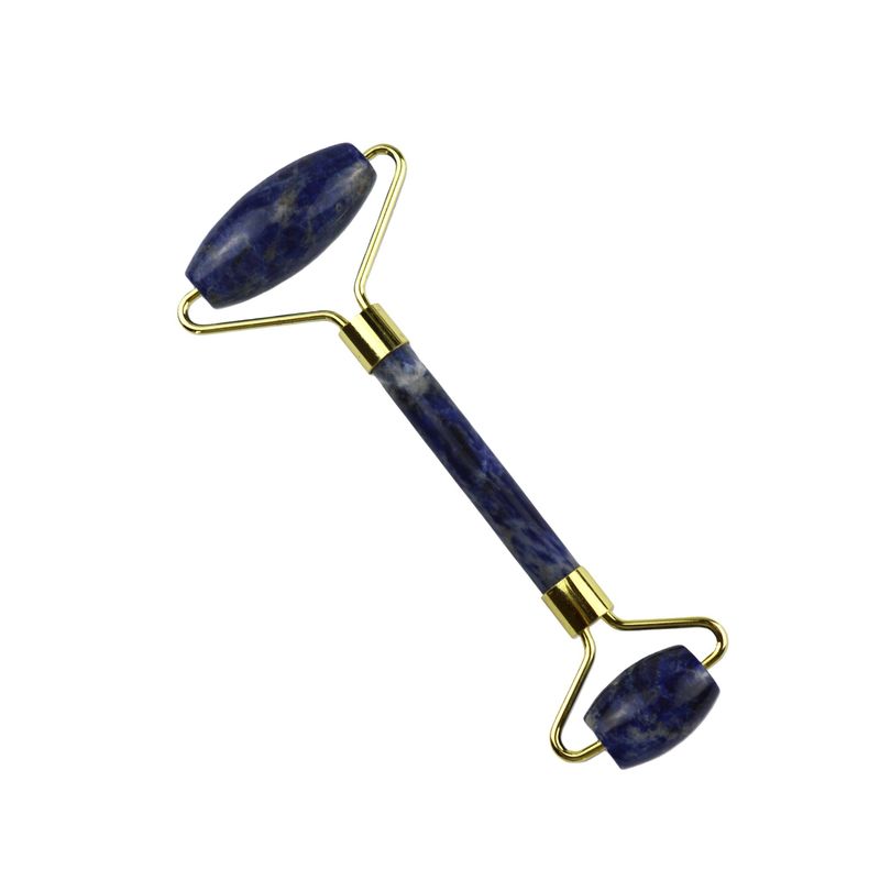 Blue Sodalite Face Guasha Roller 100% Natural Crystal Gua Sha Massager for Skin Care and Spa Massage