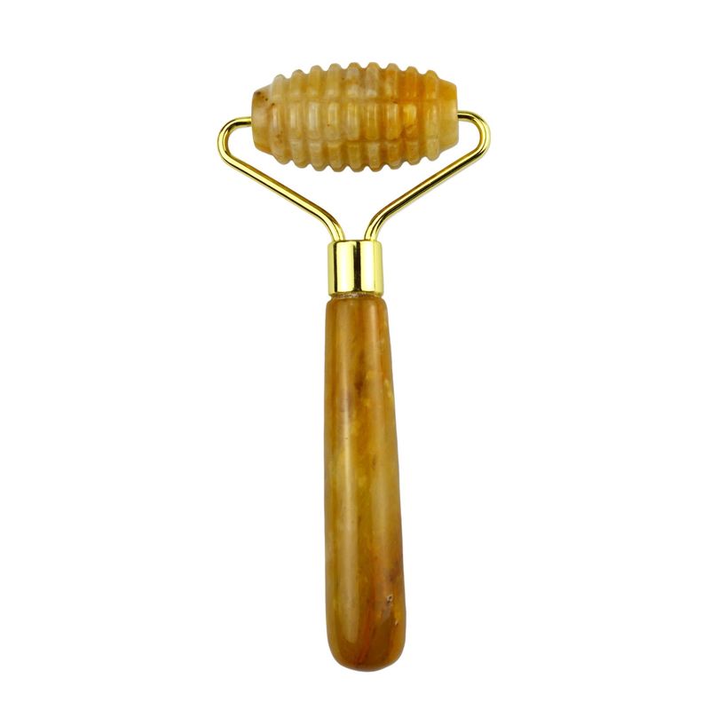 Facial Massager Yellow Jade Custom Gemstone Jade Roller for Face and Neck Massage