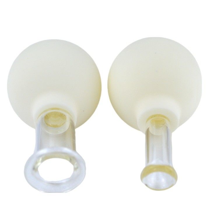 2pcs Face Guasha Wrinkle Removal Skin Care Spa Beauty Salon Therapy Cups 2024 Silicone Glass Vacuum Suction Cupping Set