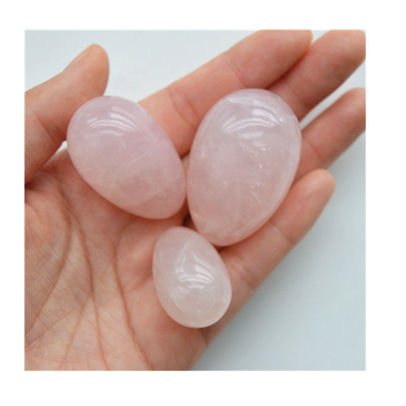 Rose Quartz Yoni Eggs for Women's PC Muscle Training and Kegel Exercise