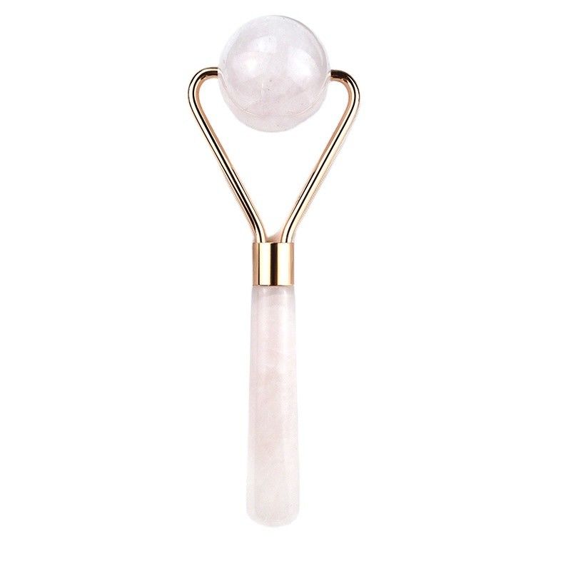 Rose Quartz Facial Ice Roller Guasha 100% Natural Crystal Gua Sha Massager For Pink Beauty Tool Face Massage Pink Crystal