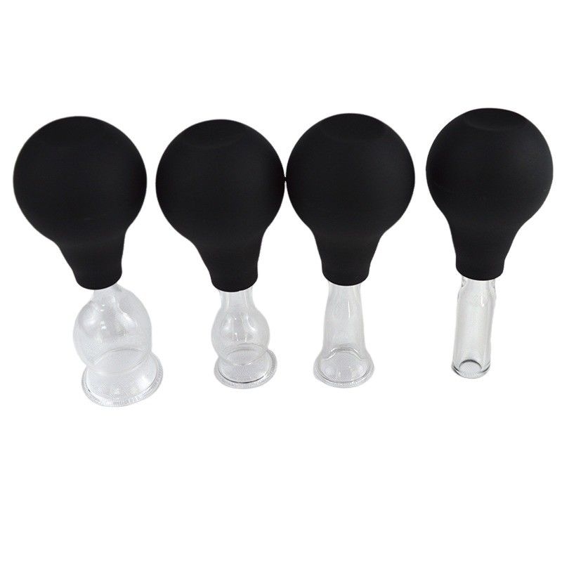 Massage Tools Silicone Glass Suction Cupping Set for Face Guasha Wrinkle Removal Skin Care Spa Beauty Salon Therapy Cups