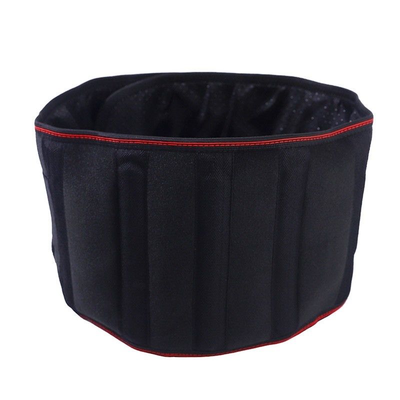 Infrared Physiotherapy Adjustable Hot Compress Lumbar Massage Lower Back Brace Belt for Pain Relief and Support in Blac
