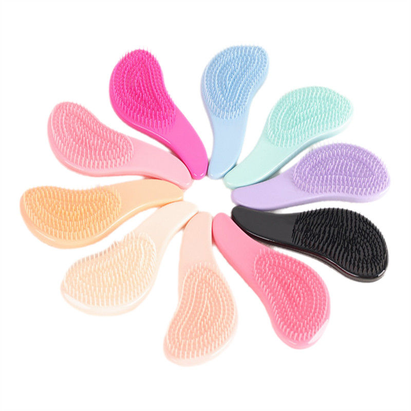 2 sizes Pure Color Head Massage Comb Anti Static Hair Care Brush Detangle Shower Hairbrush Comb Scalp Massage Comb