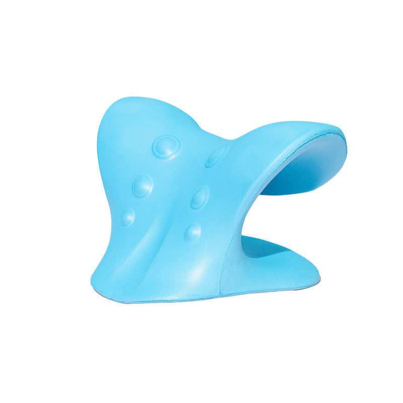 Multipurpose Neck Massage Tool C-shaped Cervical Pillow with Gravity Finger Pressure and Shoulder Traction