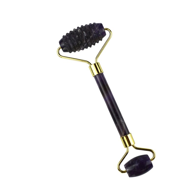 Face Massage Equipment 2024 Amethyst Facial Jade Roller 100% Natural Crystal Massager For Skin Eye Neck Beauty Tools