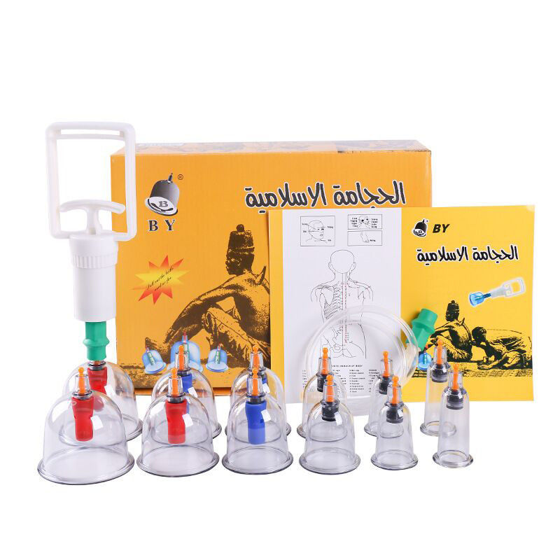 Traditional Chinese Cupping Therapy Made Easy with 12pcs Cupping Set and Suction Pump Cups
