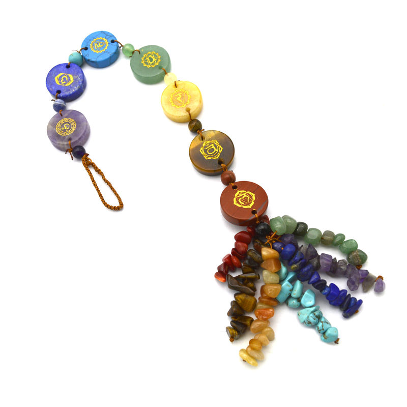 7 Chakra Stones Healing Crystal Palm Pocket Stone Reiki Balancing Pendant for Balance and Harmony