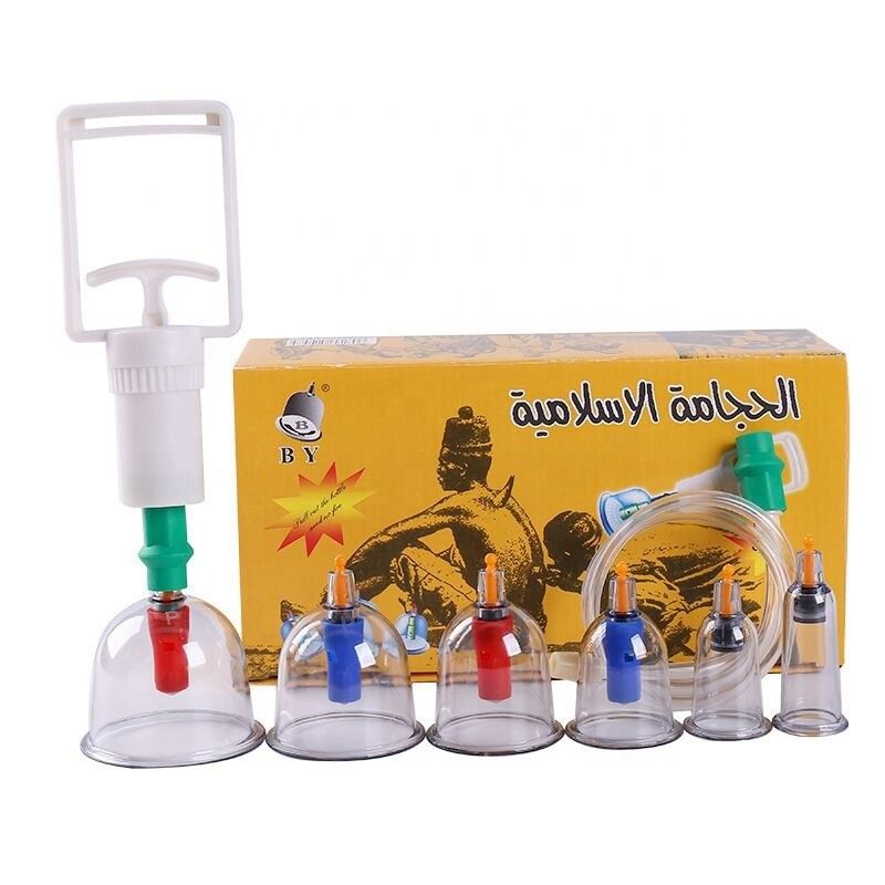 Healthy Vacuum Cupping Jar Plastic Cupping Set for Anti Aging Function 24*13*8.2cm