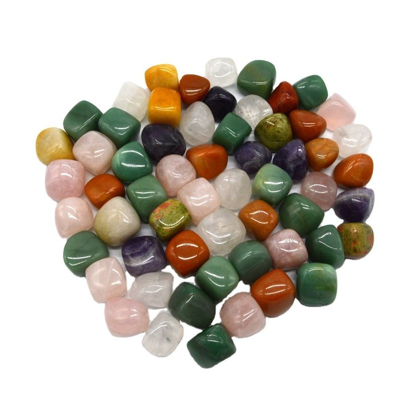 Engraving Carving Type Mix Gems Natural Tumbled Stones for Purple Healing Reiki Crystal Jewelry Making and Home Decoration