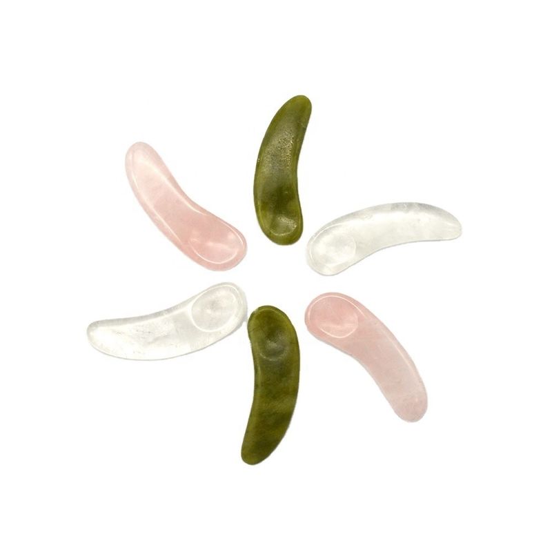 3.8*1.3*0.4cm Natural Crystal Eye Cream Spoon Stick Eye Massage Accessory for Eye Care