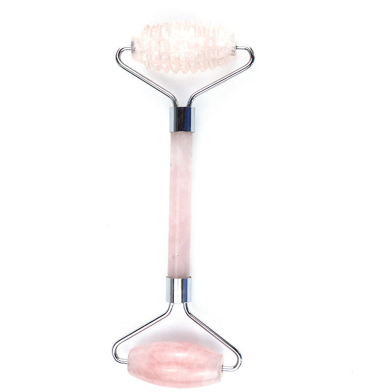 2024 Natural Rose Quartz Facial Roller Guasha Crystal Massager for Face and Eye Massage Beauty Products