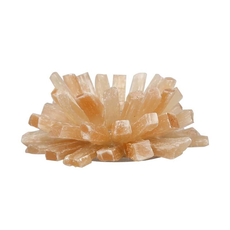 Collectible Yellow Fluorite Candle Holder for Home Decoration Natural Stone Candle Jars