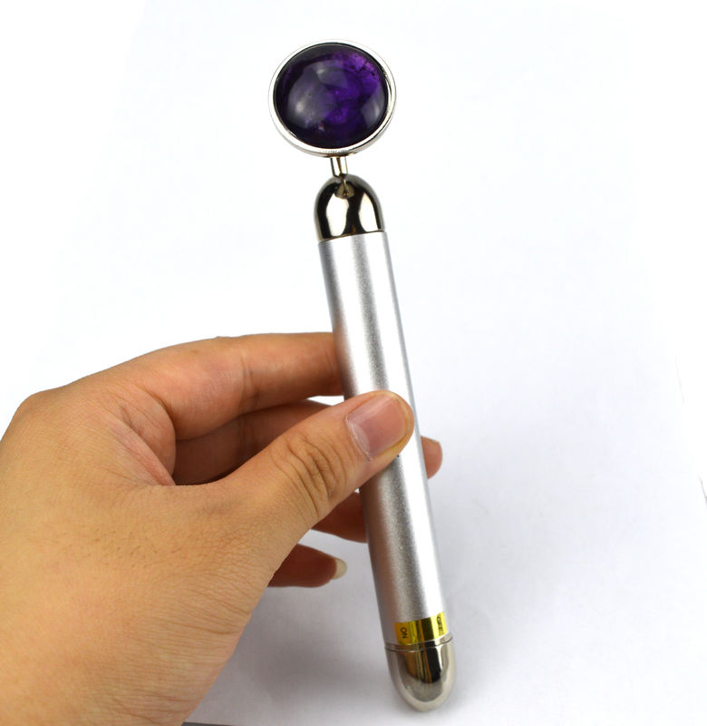 Customized Logo Natural Amethyst Acupressure Gua Sha Beauty Stick Massage Therapy Tool for Full Body Relaxing Massage