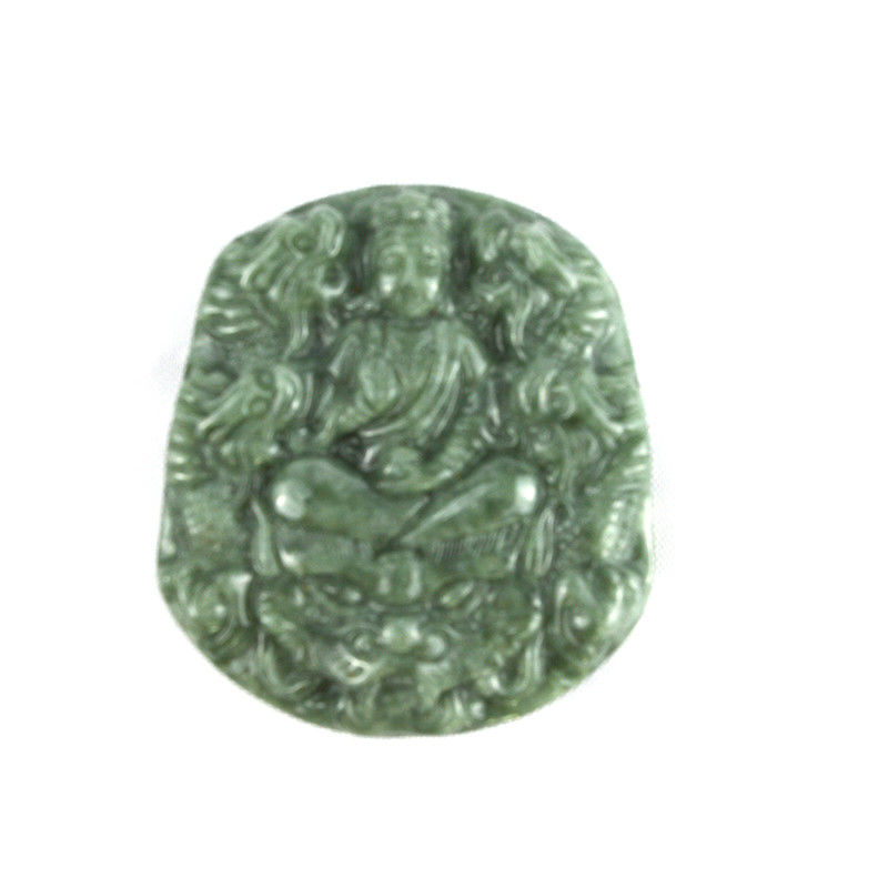 Jade Emerald Immortal Bodhisattva Dragon Pendant Necklace Ornaments Chinese Traditional Figurine with Regional Feature